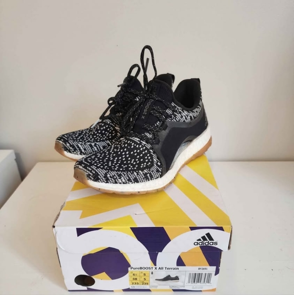 Adidas PureBOOST X All Terrain Black and White Sneakers